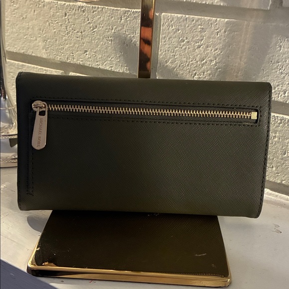 Michael Kors Olive Green Wallet with Gold Hardware - Picture 3 of 7